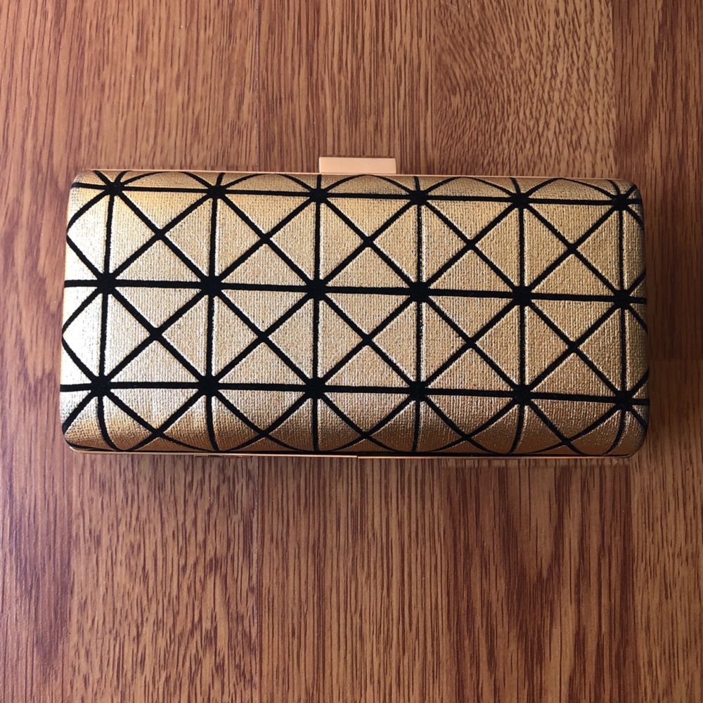 Black and gold clutch